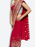 Crimson Regal Opulent Heritage Saree