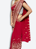 Crimson Regal Opulent Heritage Saree