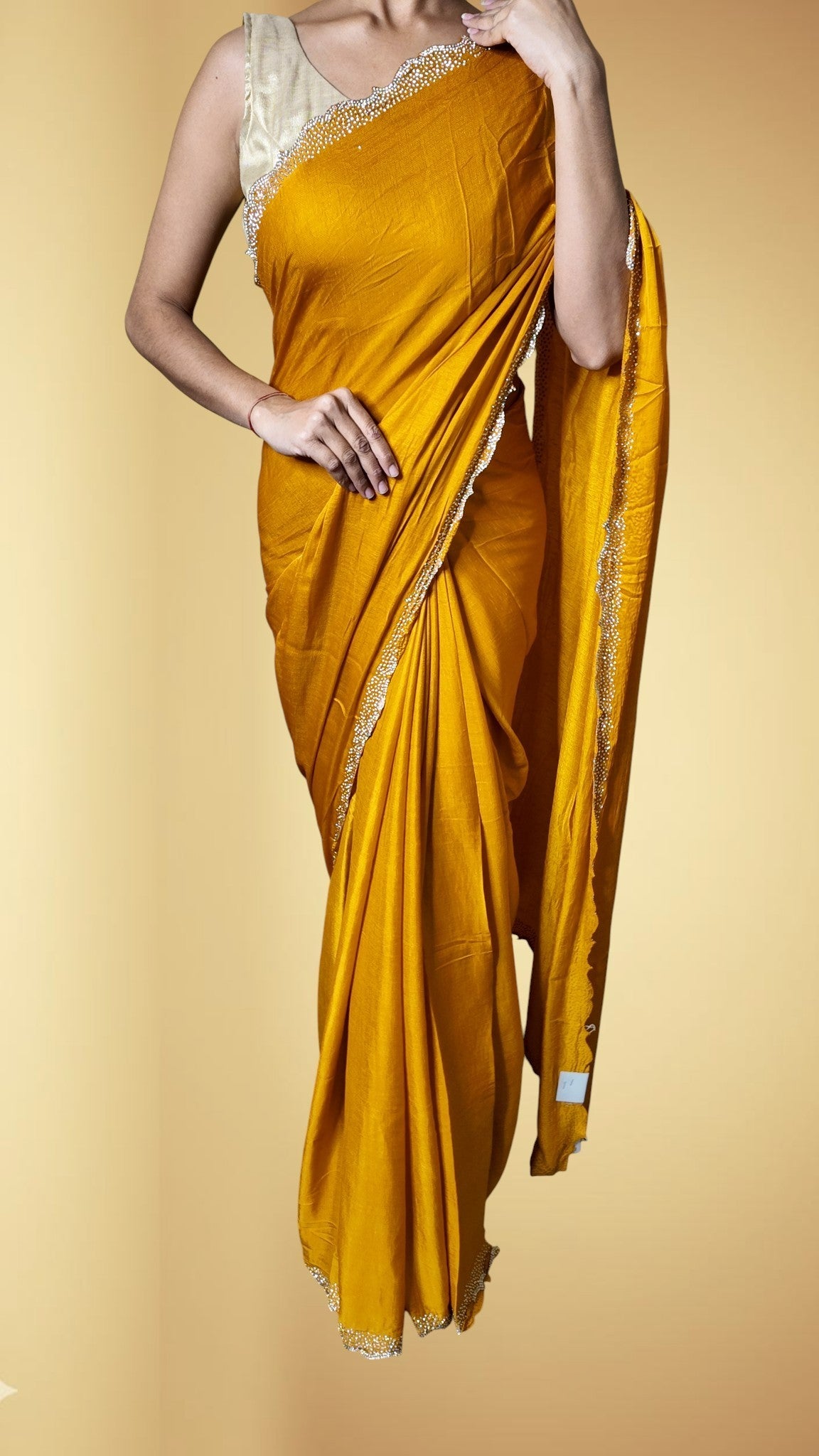 Saffron Regal Opulent Elegance Saree