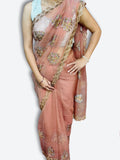 Peach Radiant Regal Bloom Saree