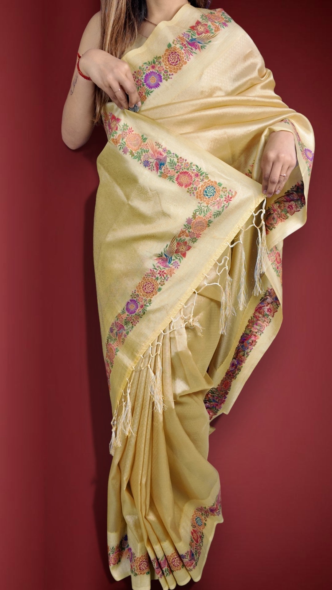 Champagne Regal Exquisite Heritage Saree