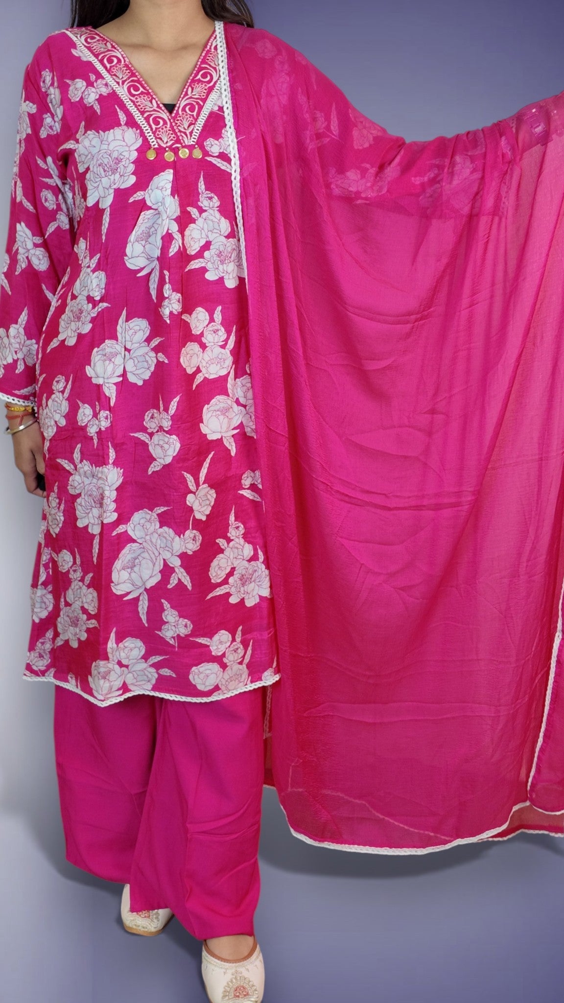 Fuchsia Majestic Couture Bloom Suit