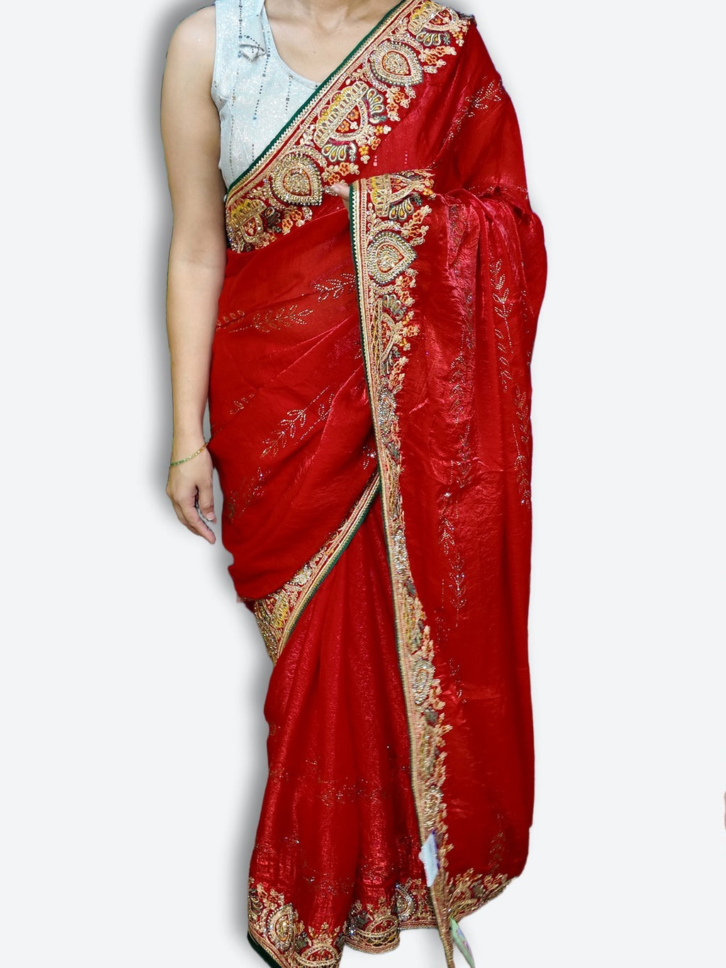 Crimson Regal Opulent Heritage Saree