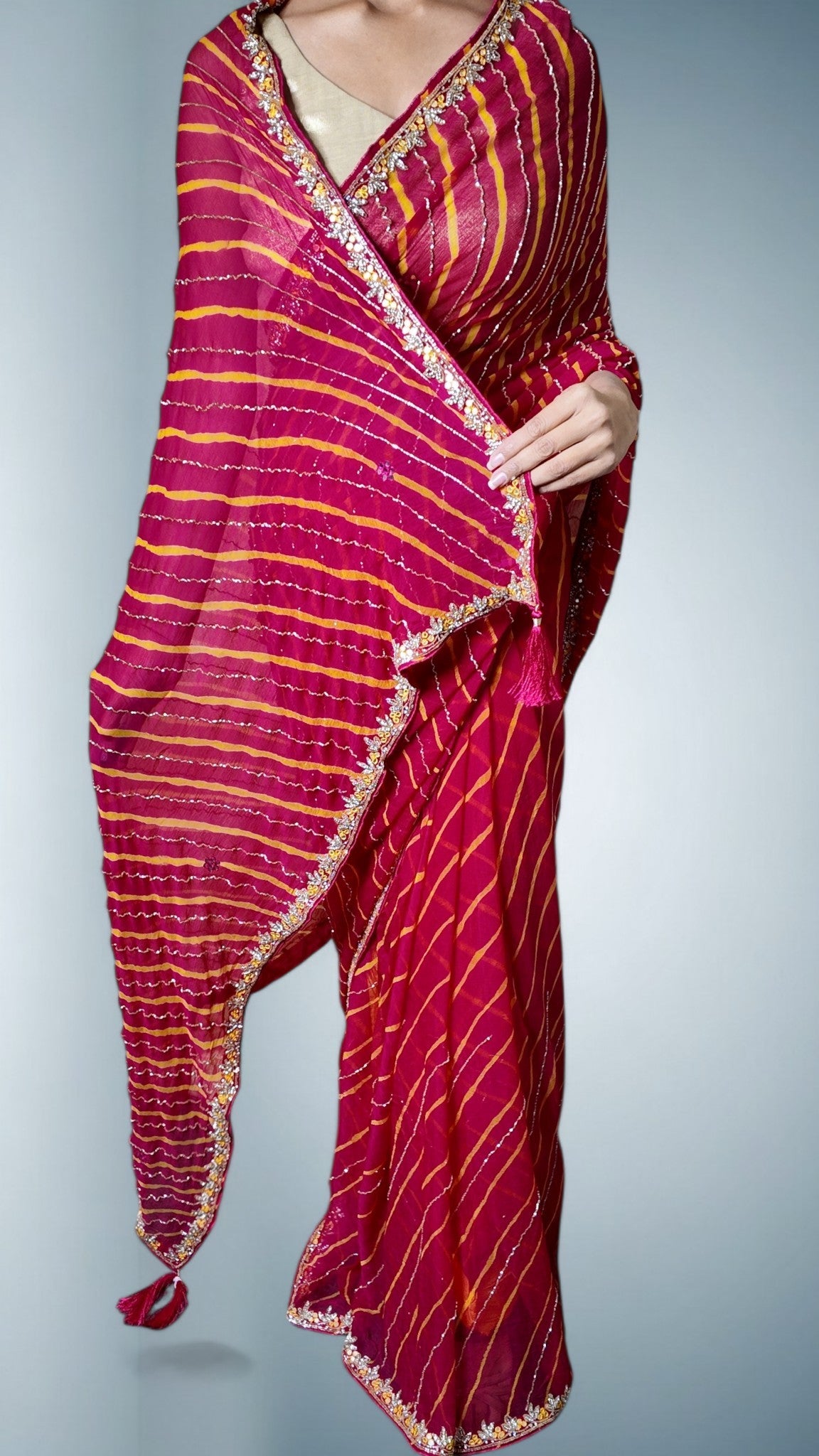 Fuchsia Regal Opulent Heritage Saree