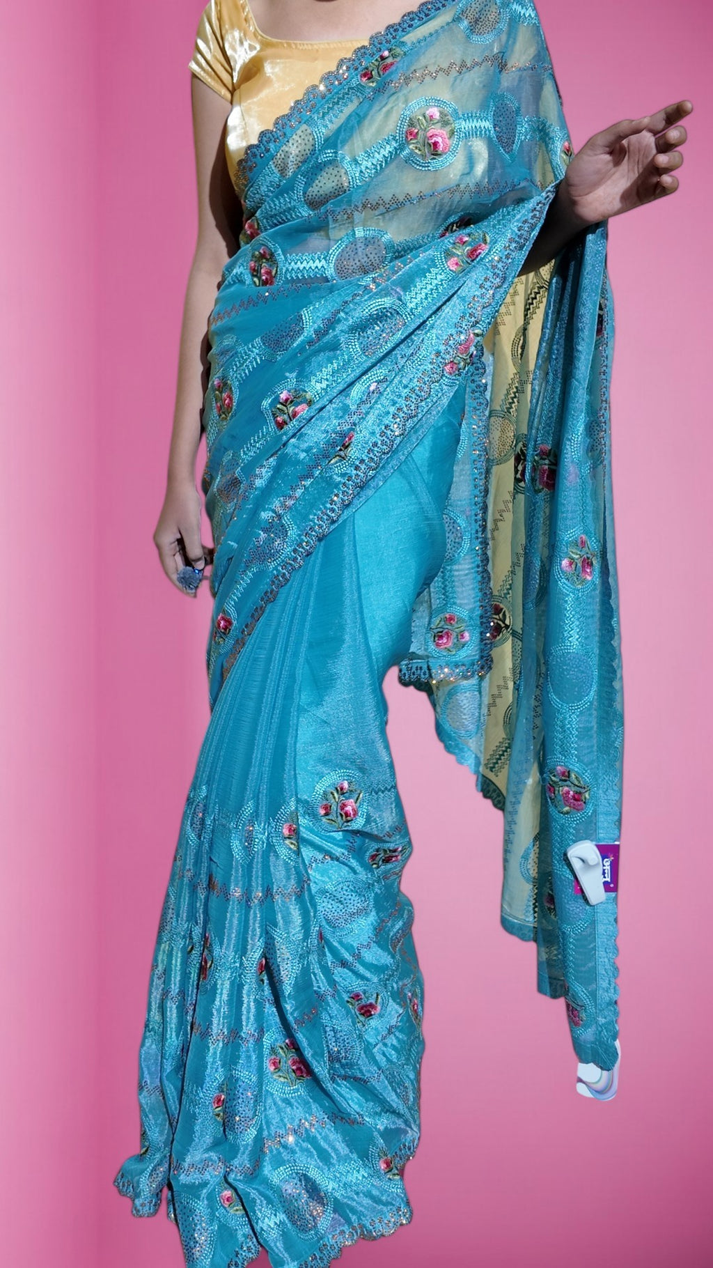 Azure Radiant Majestic Elegance Saree