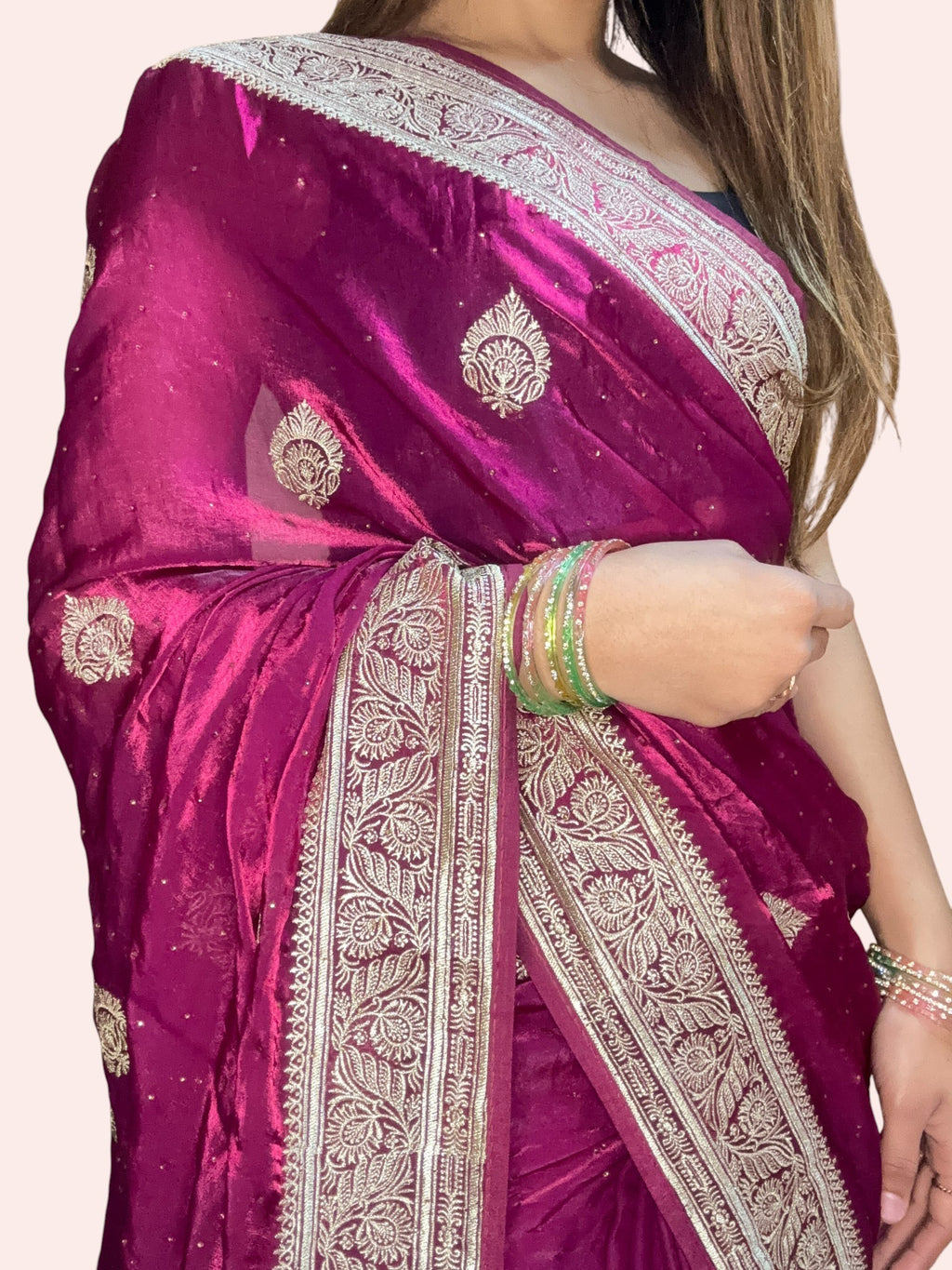 Fuchsia Regal Opulent Heritage Saree