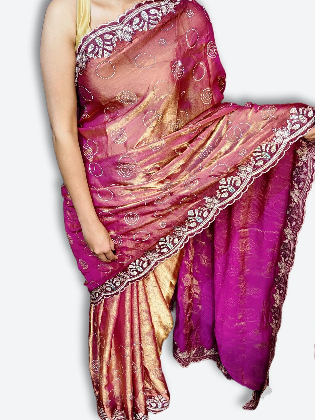Fuchsia Majestic Radiant Couture Saree