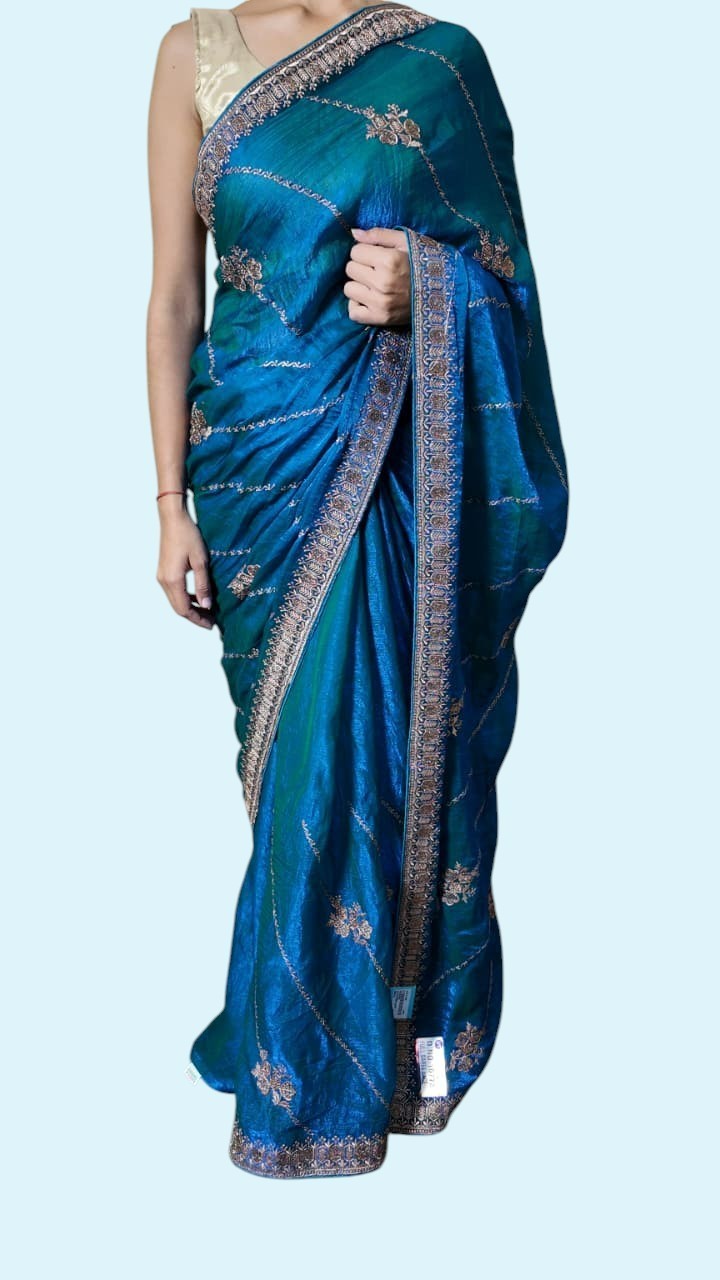 Sapphire Regal Opulent Graceful Saree