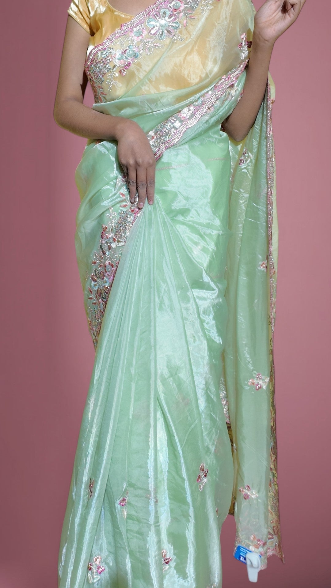 Mint Radiant Regal Couture Saree