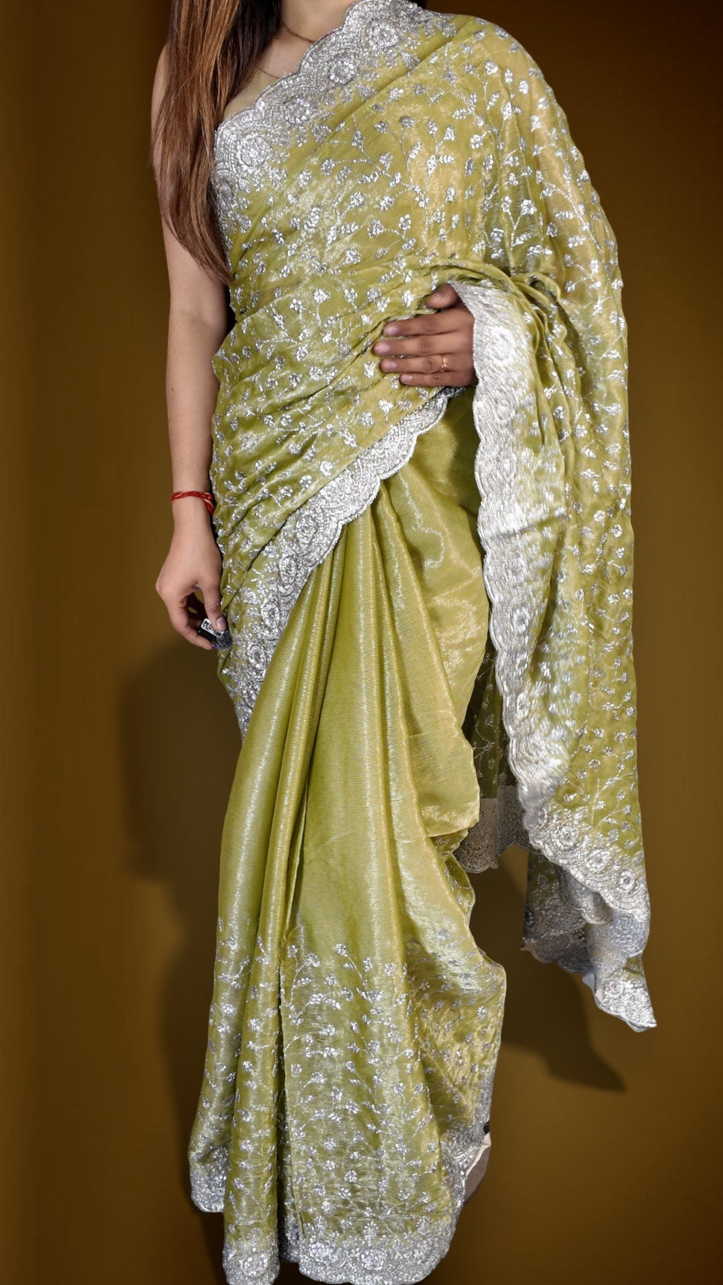 Sage Regal Exquisite Couture Saree