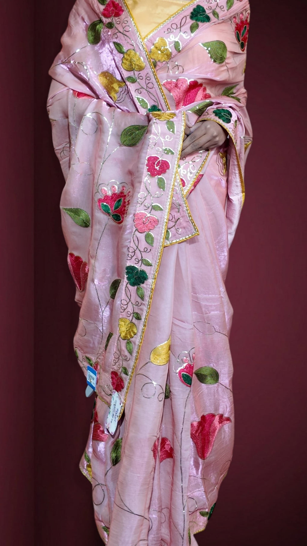 Blush Ethereal Radiant Bloom Saree