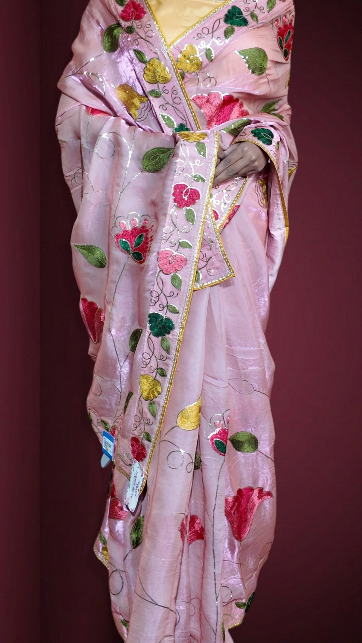 Blush Ethereal Radiant Bloom Saree