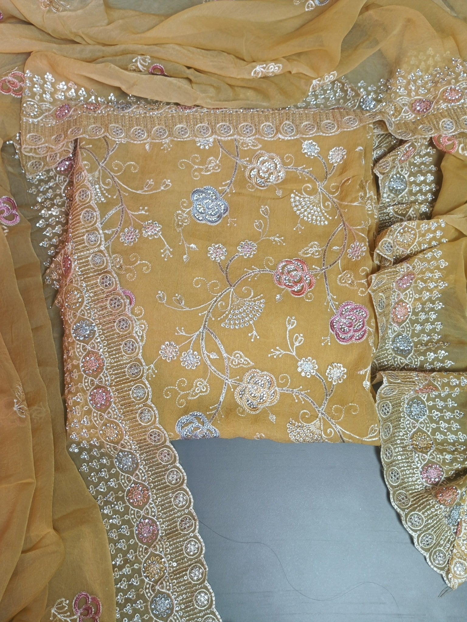 Saffron Regal Opulent Heritage Saree