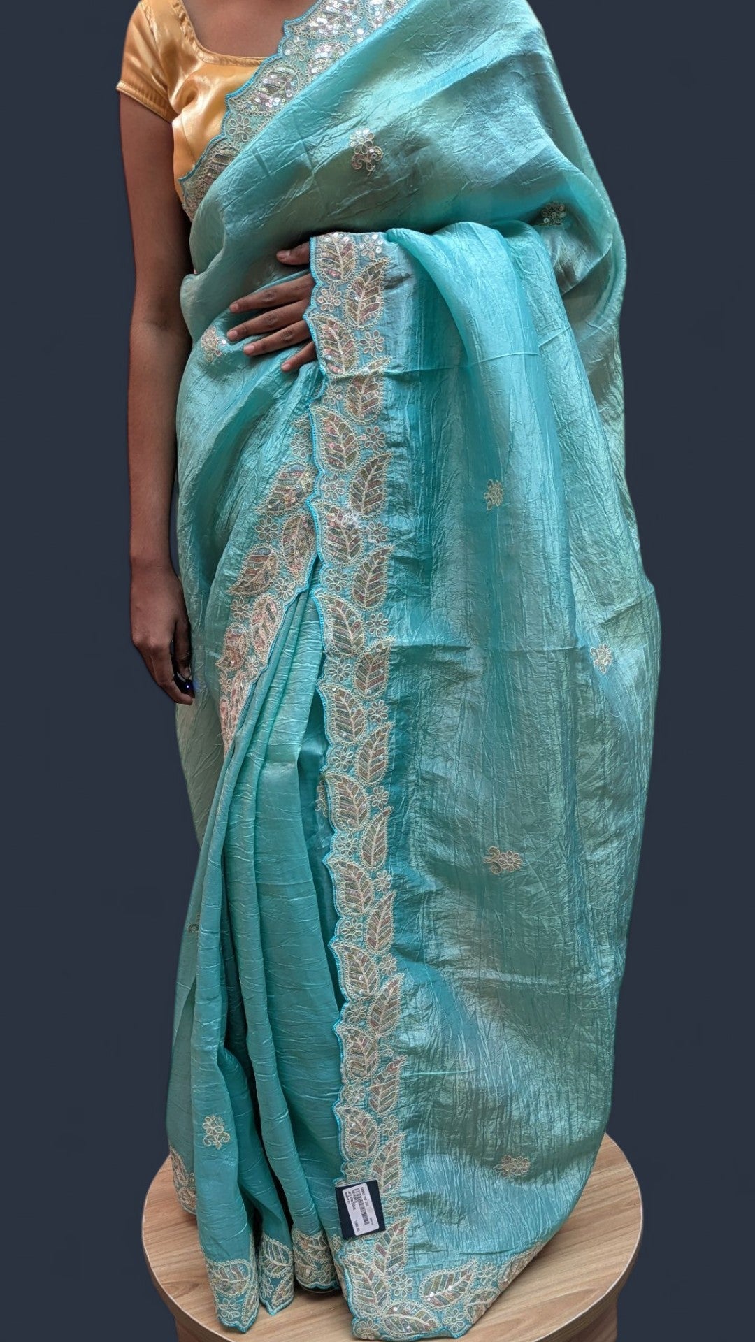 Azure Ethereal Radiant Elegance Saree