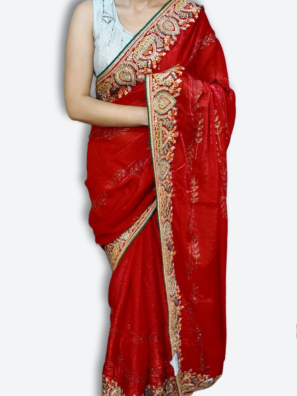 Crimson Regal Opulent Heritage Saree