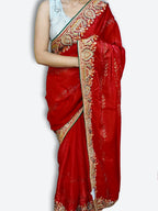 Crimson Regal Opulent Heritage Saree