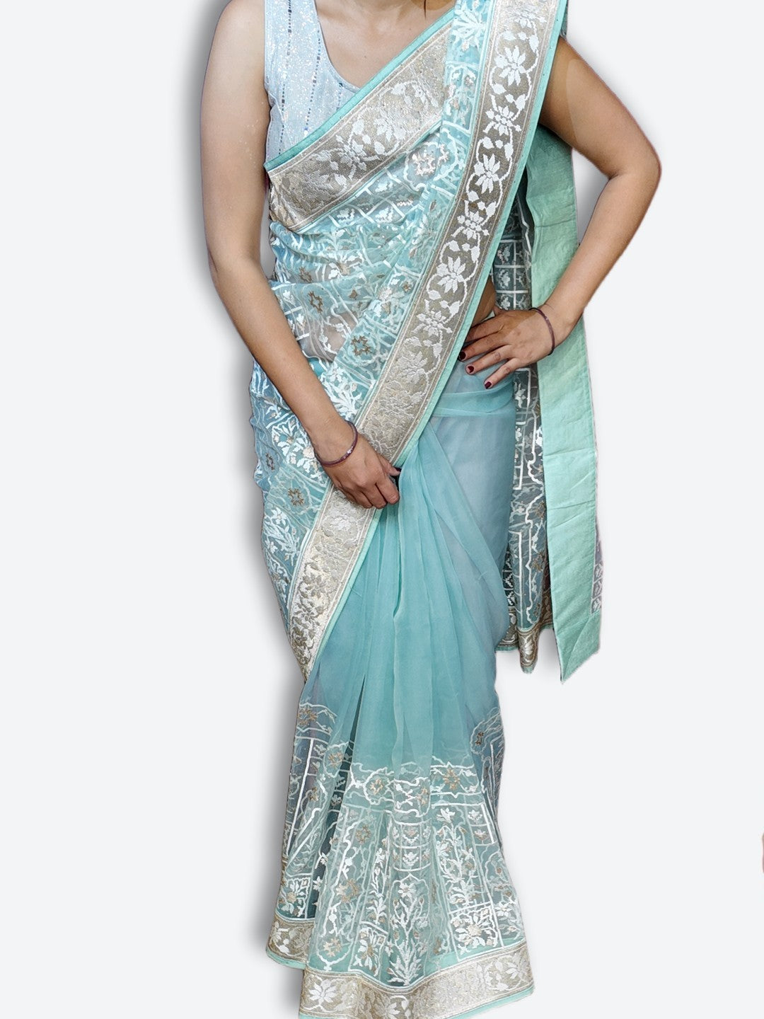 Azure Regal Timeless Elegance Saree