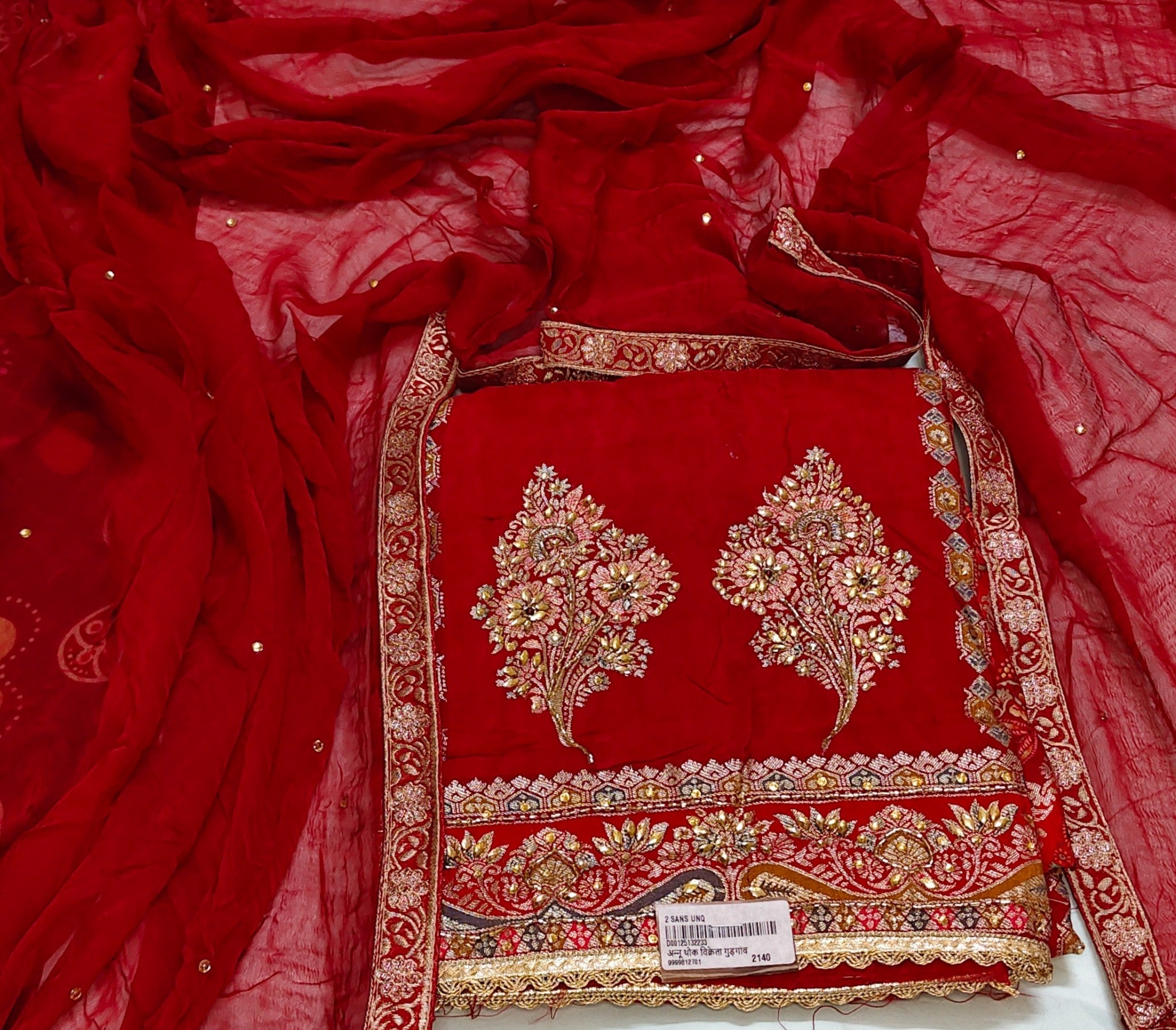 Crimson Regal Opulent Couture Saree