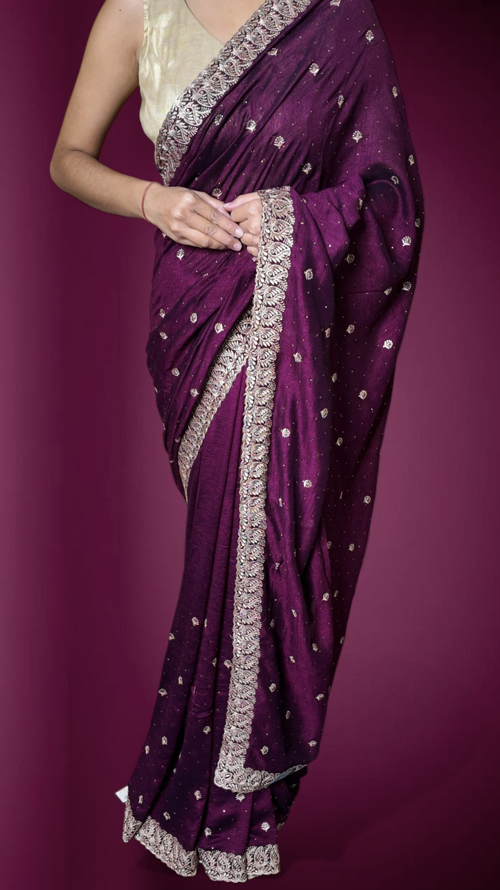 Plum Regal Opulent Essence Saree