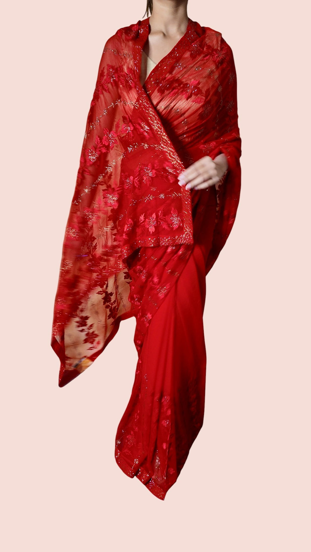 Crimson Regal Opulent Glamour Saree