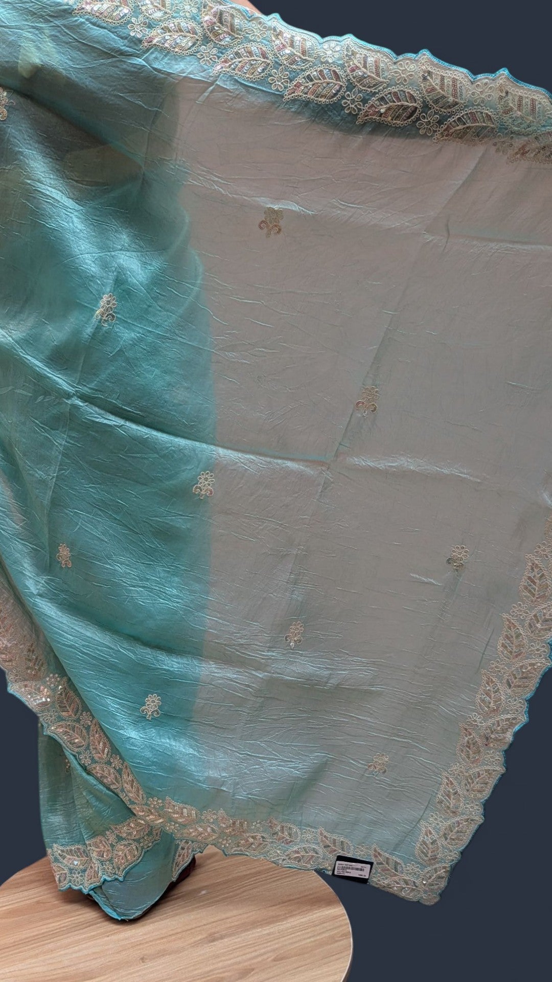 Azure Ethereal Radiant Elegance Saree