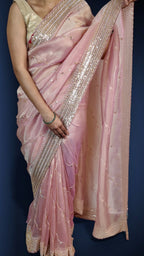 Blush Radiant Couture Elegance Saree