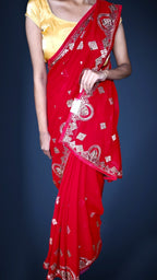 Crimson Regal Opulent Mystique Saree