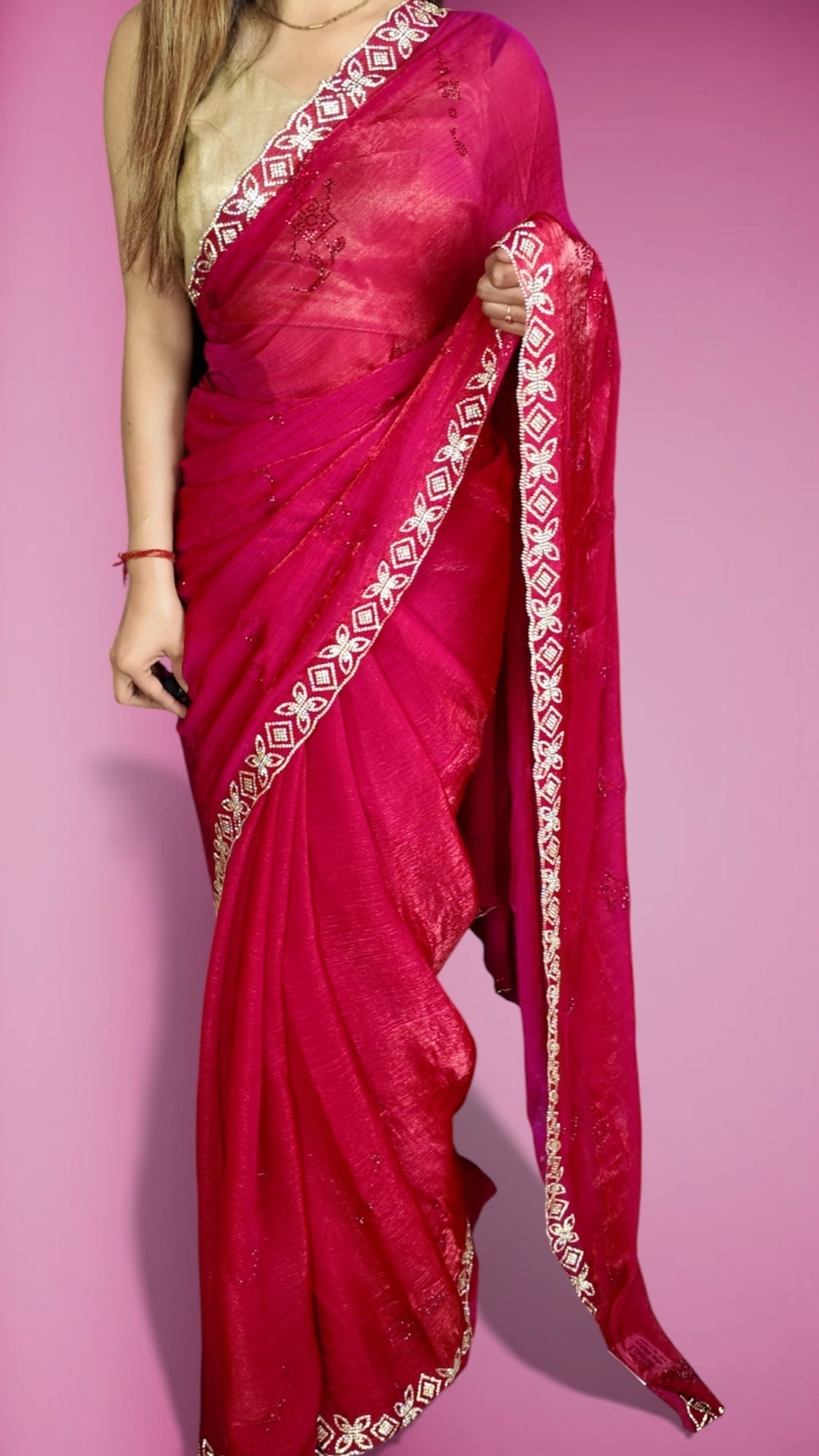 Fuchsia Regal Opulent Charm Saree