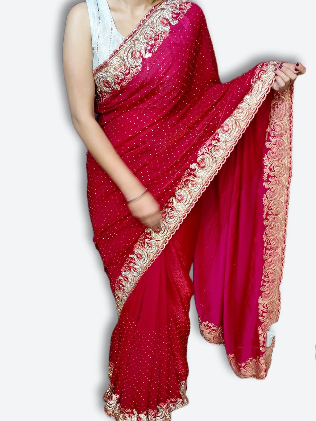 Fuchsia Regal Opulent Couture Saree