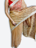 Champagne Radiant Exquisite Bridal Saree