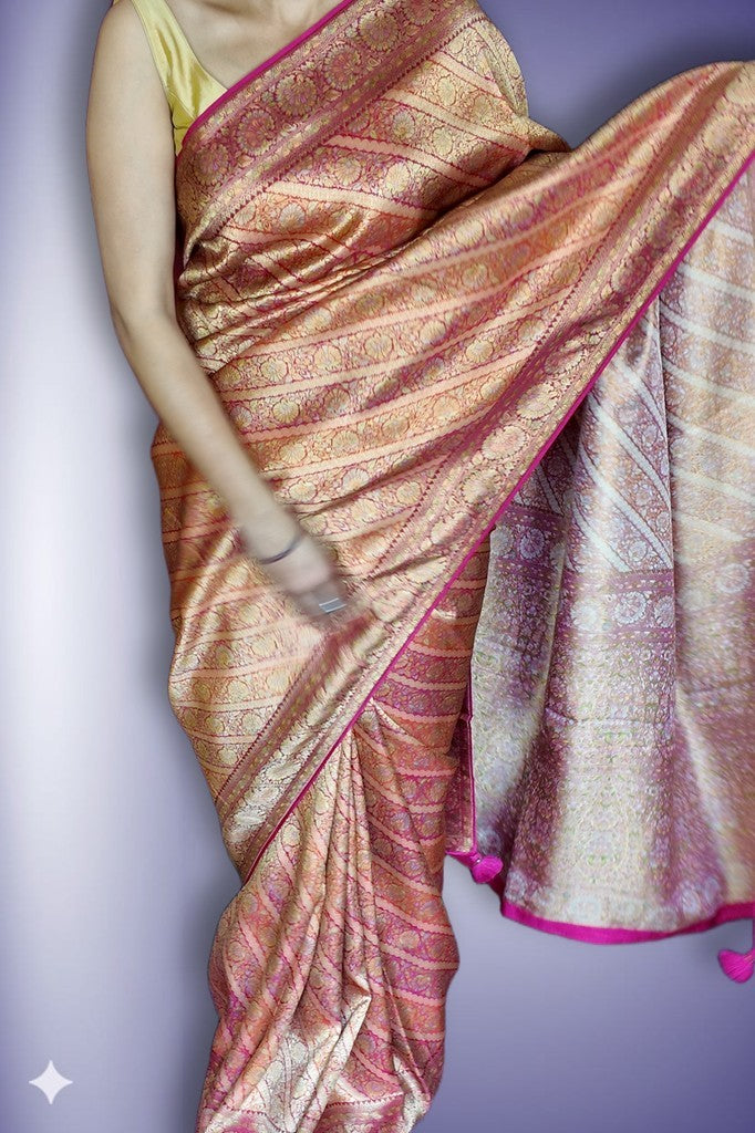 Champagne Regal Opulent Heritage Saree