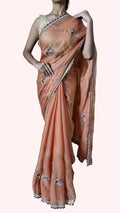 Apricot Ethereal Regal Bloom Saree