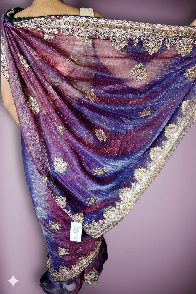 Amethyst Regal Opulent Mystique Saree
