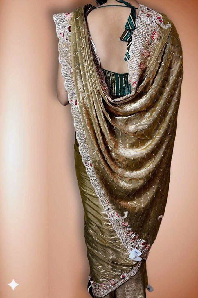 Gilded Regal Opulent Couture Saree