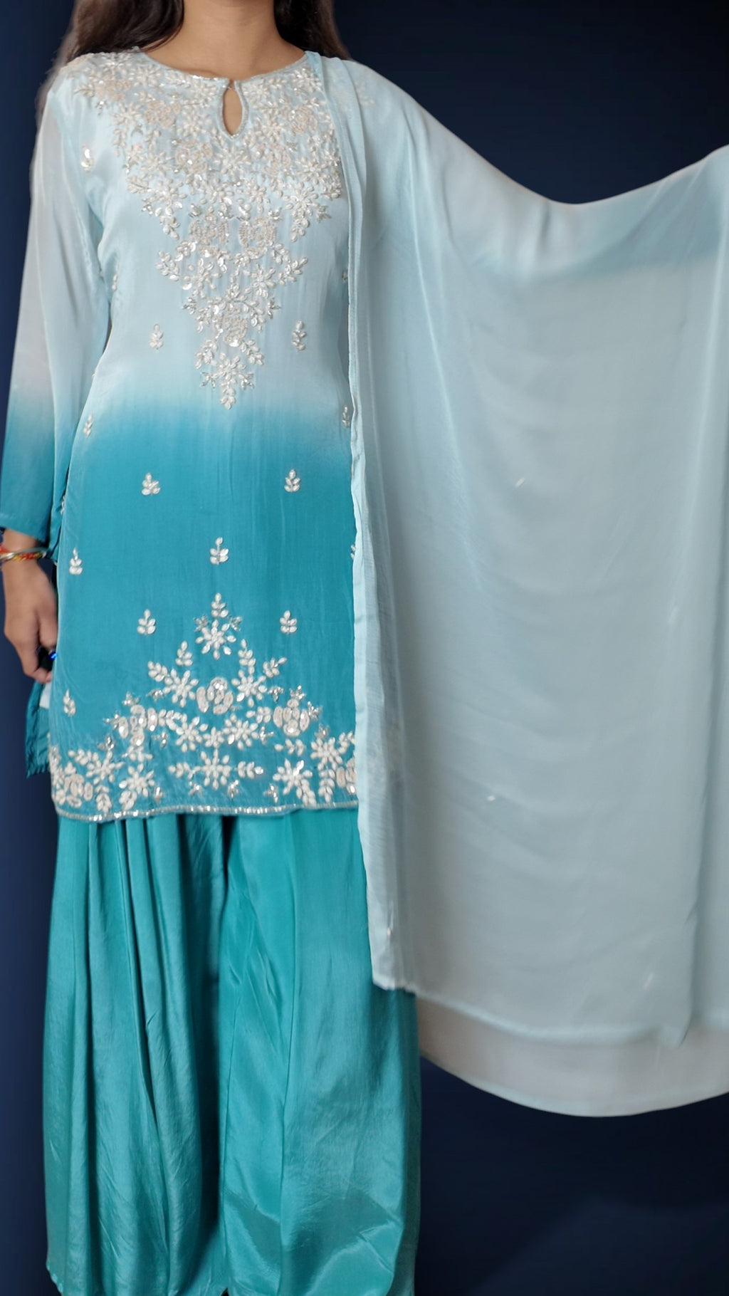 Azure Ethereal Radiant Elegance Suit