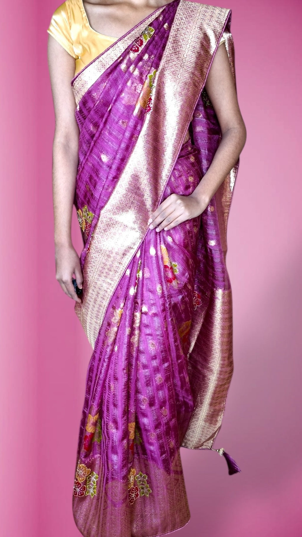 Fuchsia Regal Opulent Heritage Saree