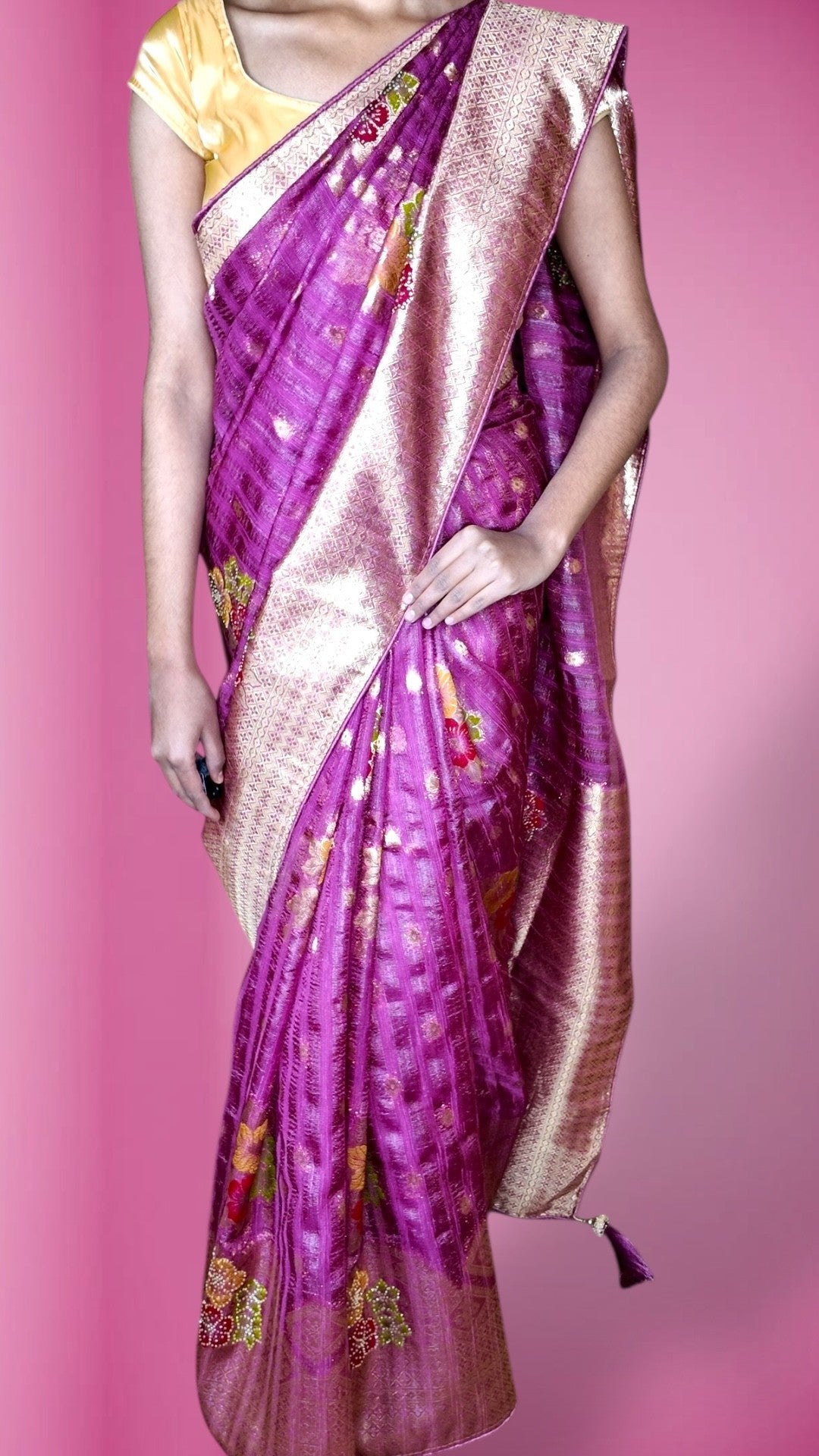 Fuchsia Regal Opulent Heritage Saree