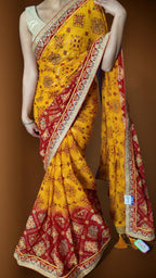 Saffron Regal Opulent Heritage Saree