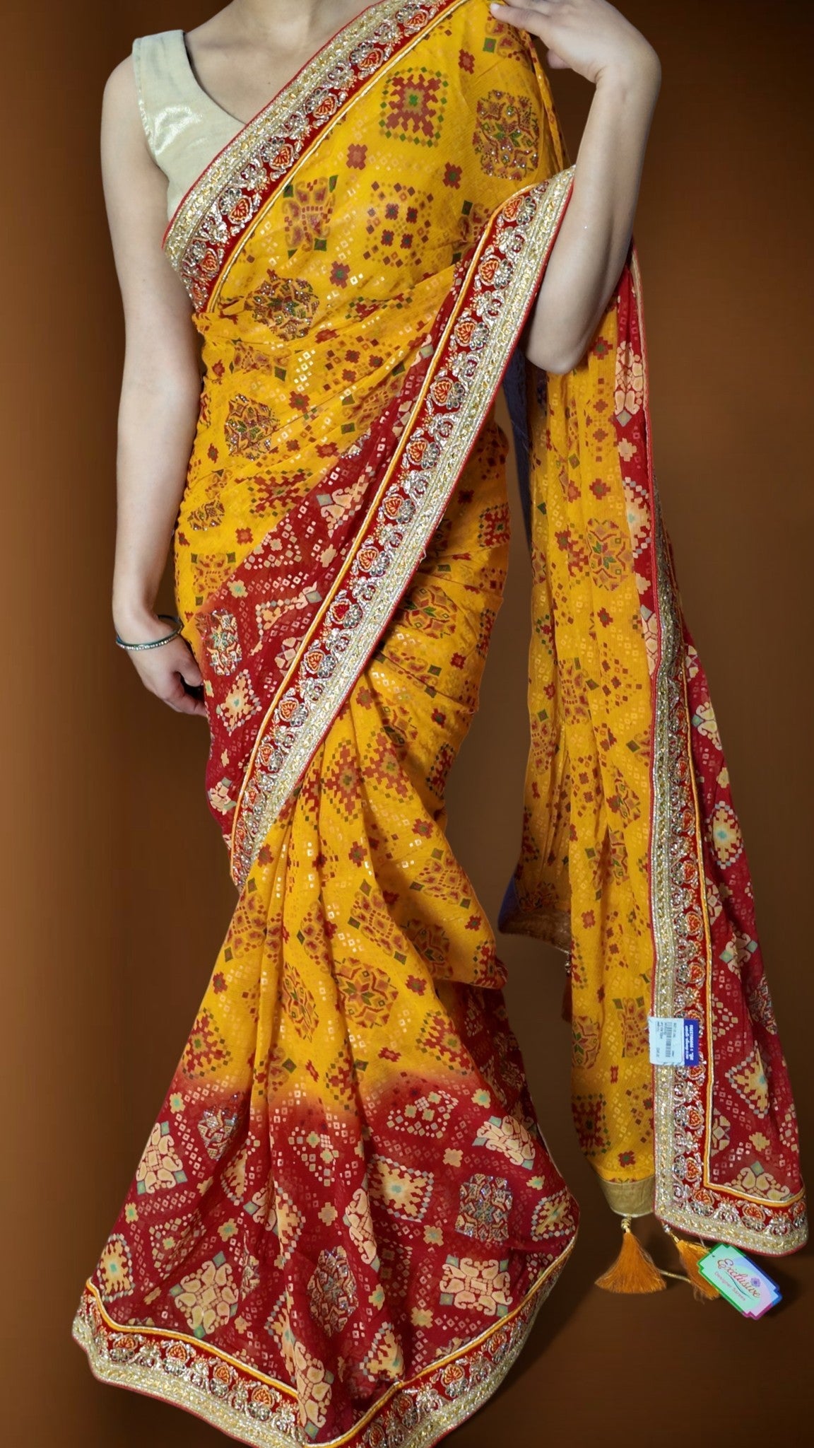 Saffron Regal Opulent Heritage Saree