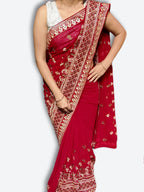 Crimson Regal Opulent Heritage Saree