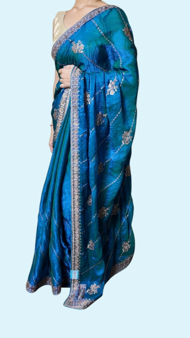 Sapphire Regal Opulent Graceful Saree
