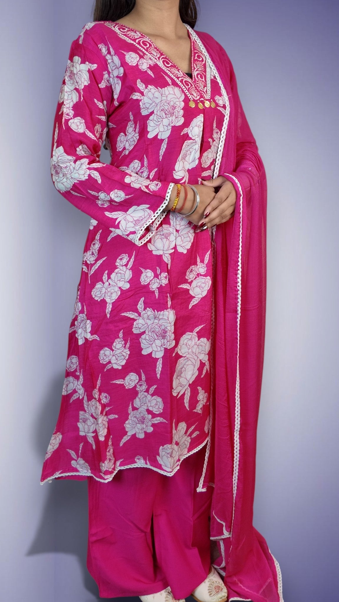 Fuchsia Majestic Couture Bloom Suit