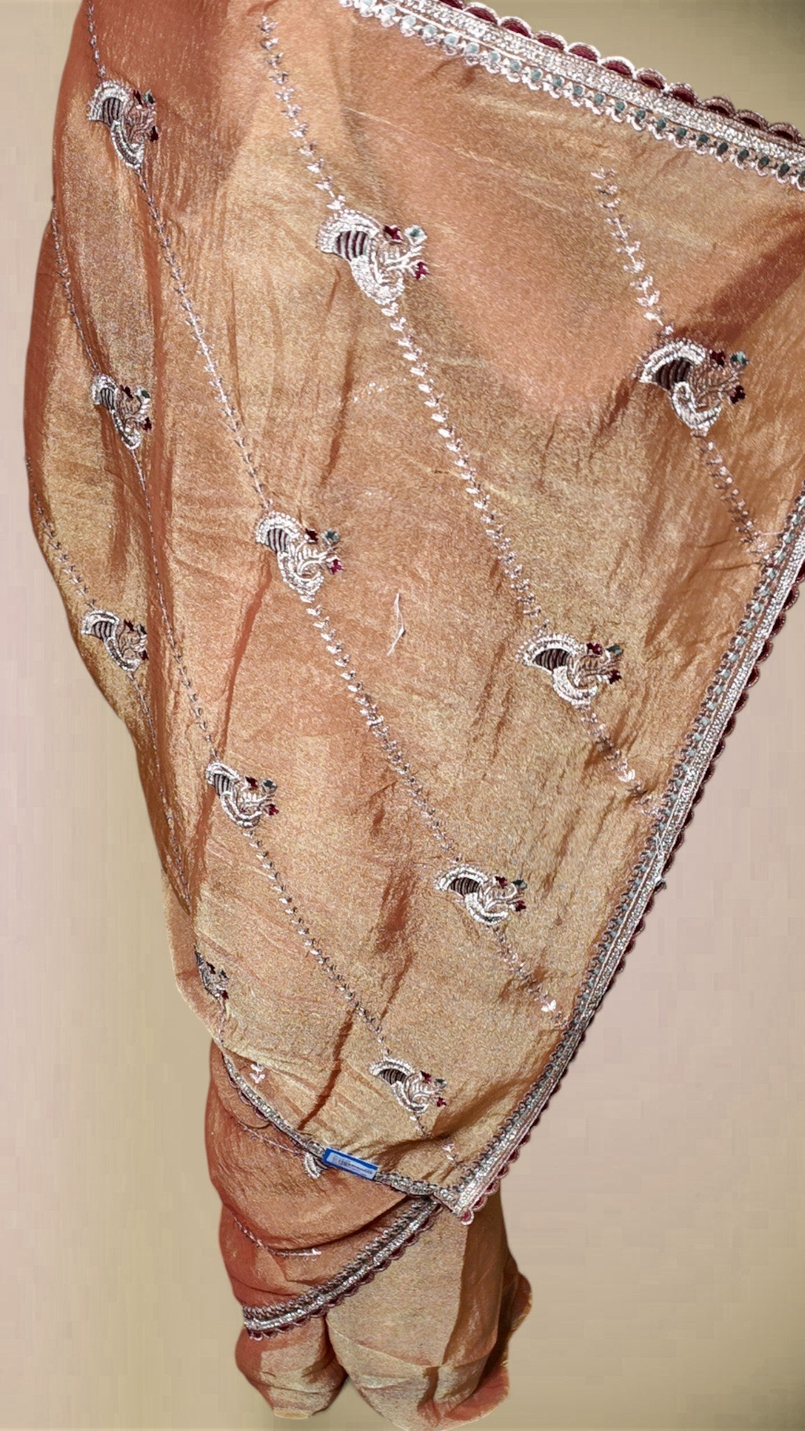 Apricot Ethereal Regal Bloom Saree