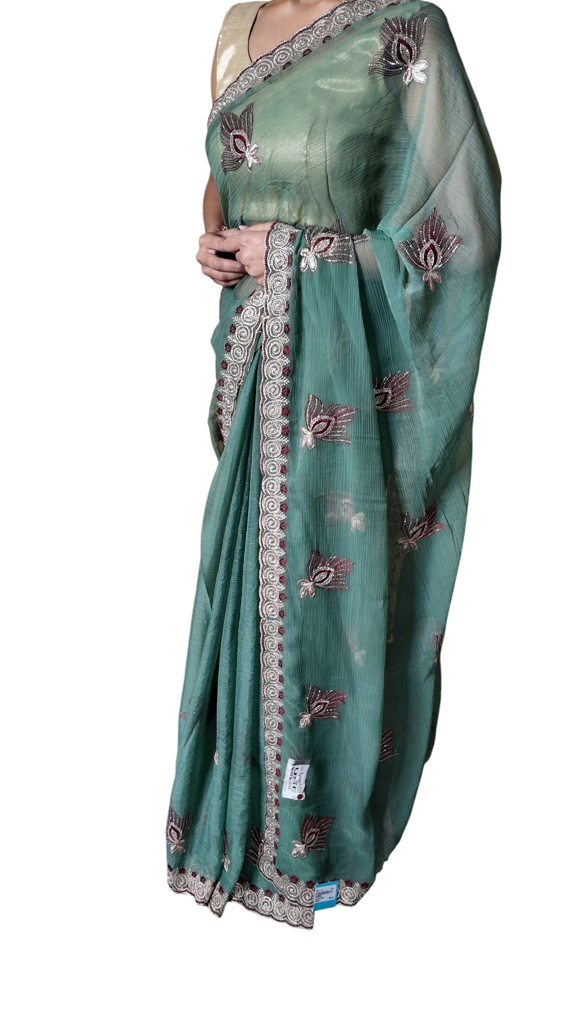 Jade Ethereal Regal Elegance Saree
