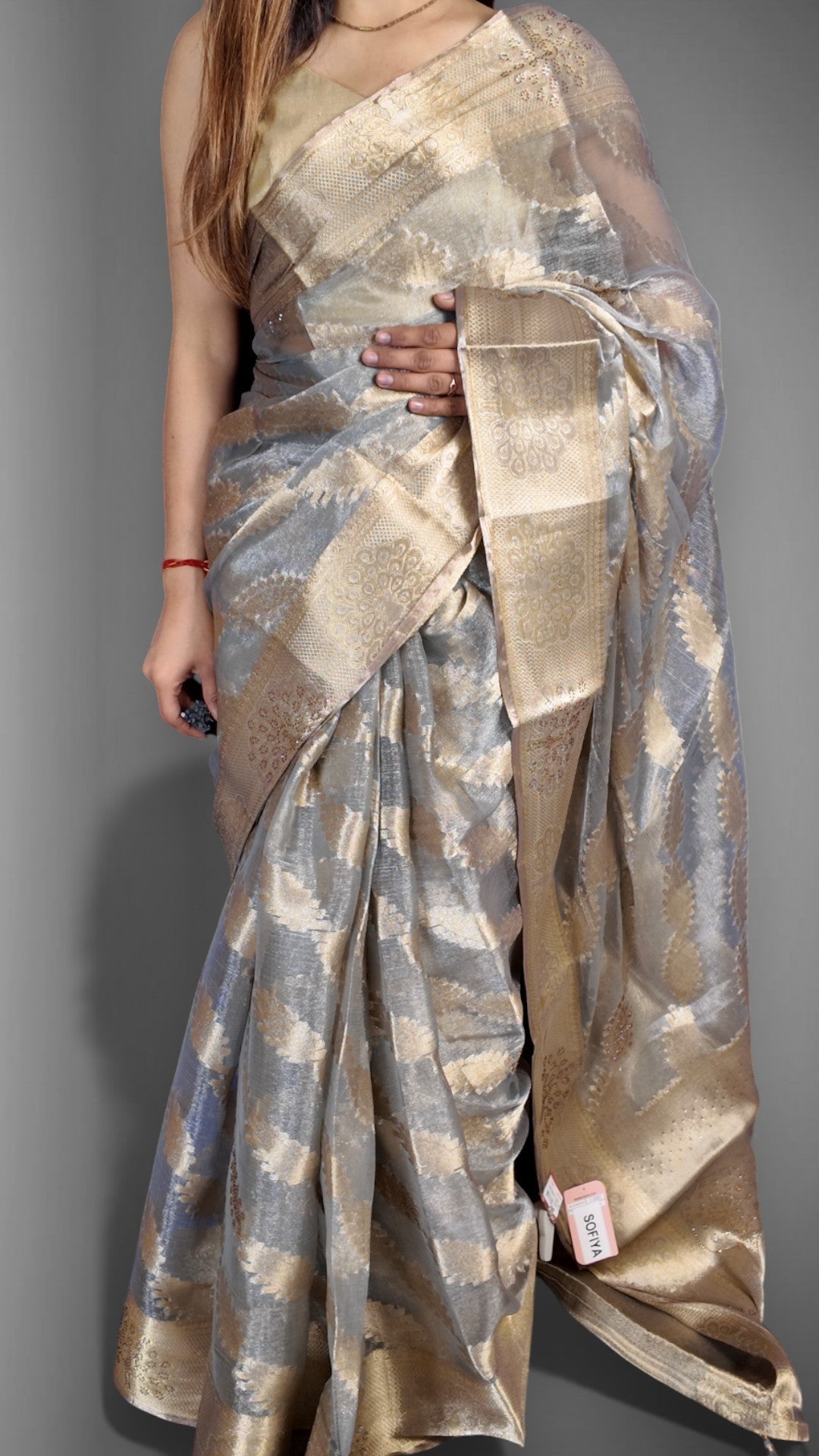 Champagne Regal Opulent Heritage Saree