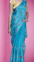 Azure Radiant Majestic Elegance Saree