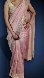 Blush Radiant Couture Elegance Saree