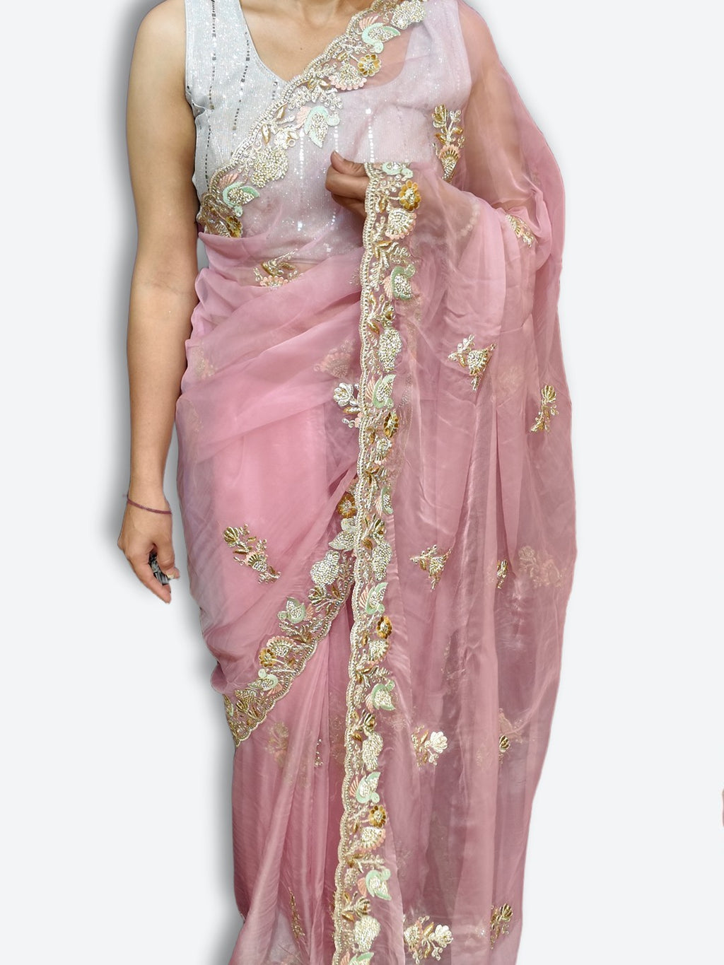 Azure Ethereal Regal Elegance Saree