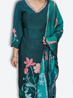 Jade Graceful Bloom Couture Suit