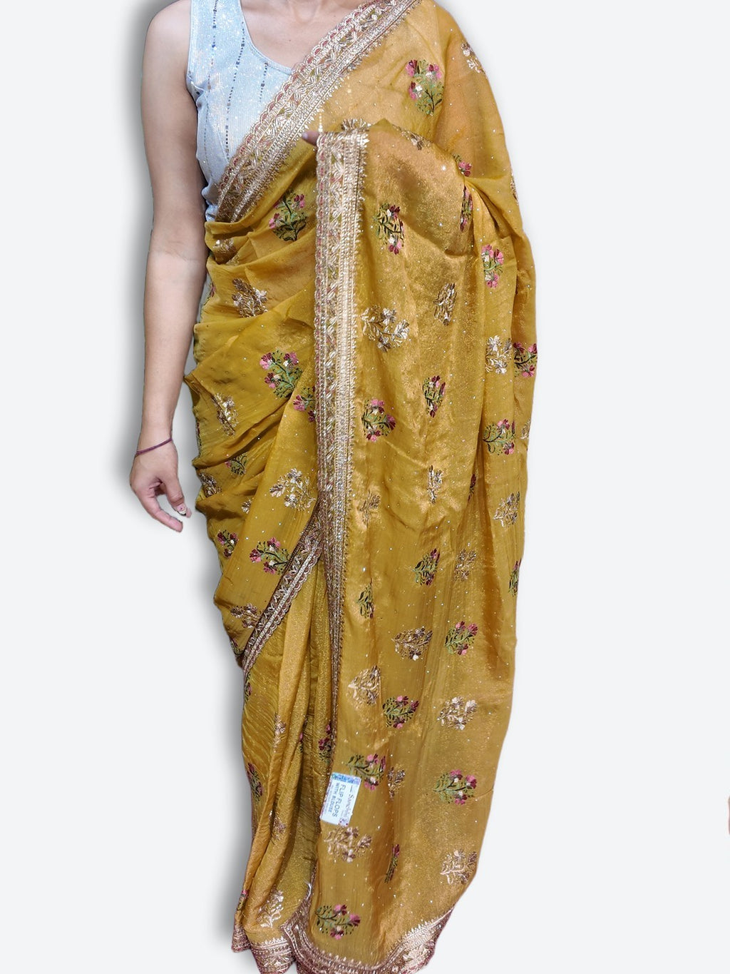 Saffron Regal Opulent Graceful Saree